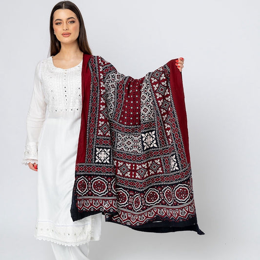 Chandio Heritage Ajarak Scarf - Artisan Crafted | Premium Finish | Unisex