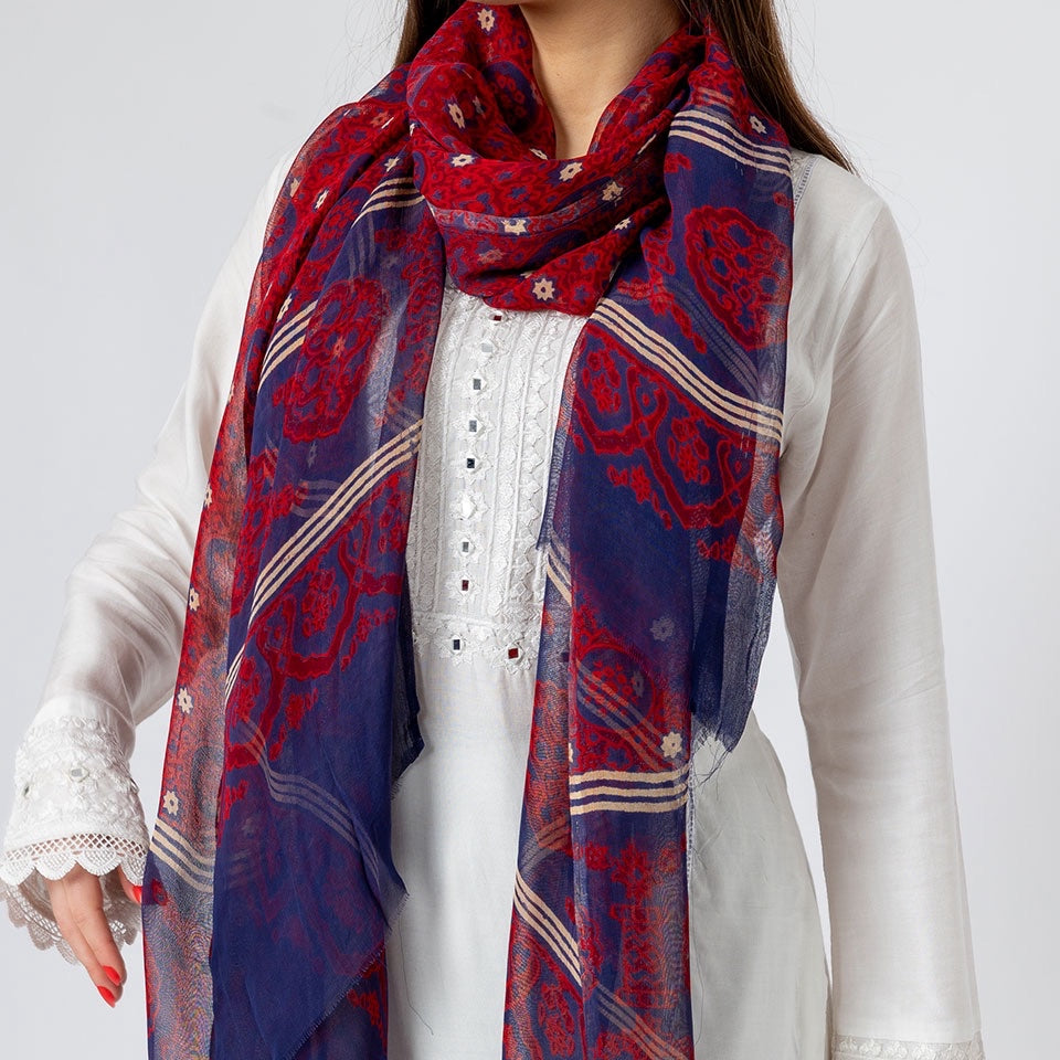 Chandio Heritage Ajarak Scarf - Artisan Crafted | Premium Finish | Unisex